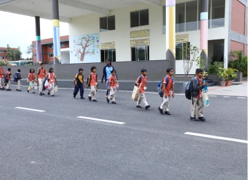 Kids going school in varthur