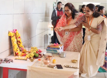 Teachers Praying God in School in Varthur